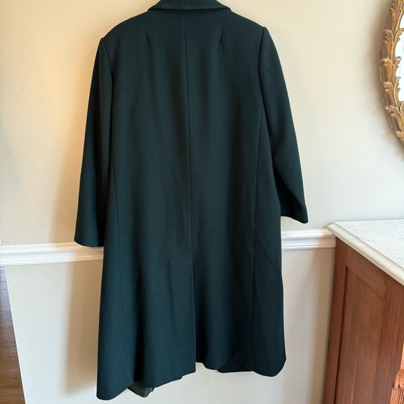 Vintage Hunter Green Wool Coat Forecaster Boston Double Breasted Gold Buttons 18 - Picture 3 of 8